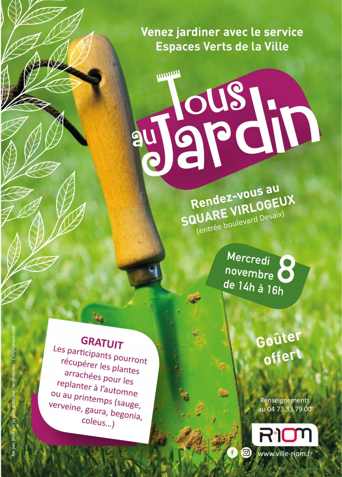 Riom  : Tous au jardin