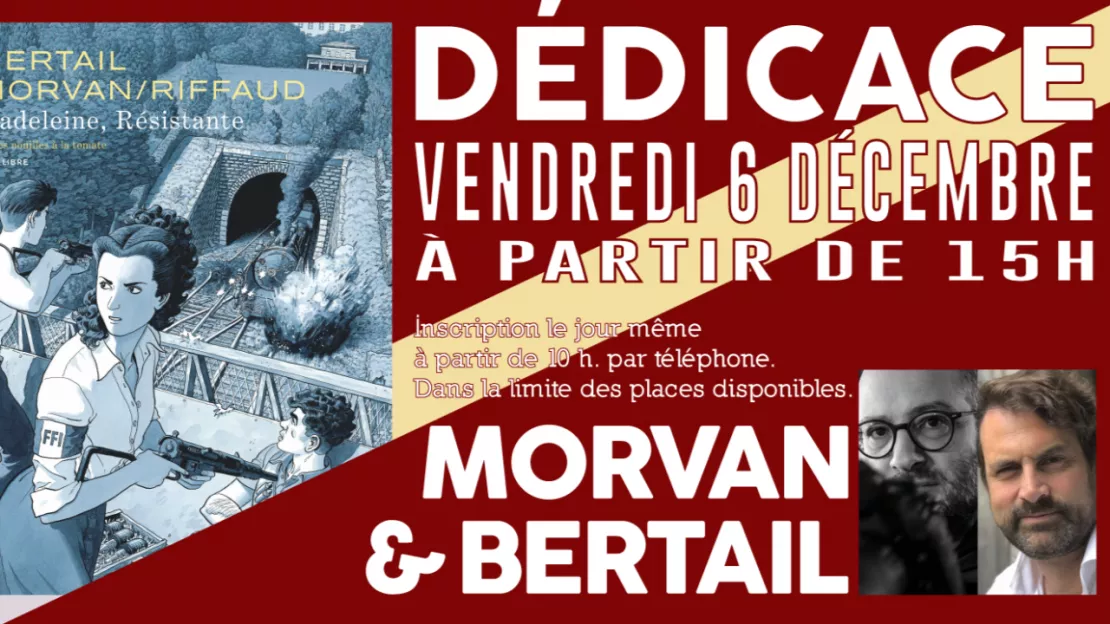 Dédicace avec Morvan et Bertail le 6 décembre, à la librairie Esprit BD de Clermont-Ferrand !