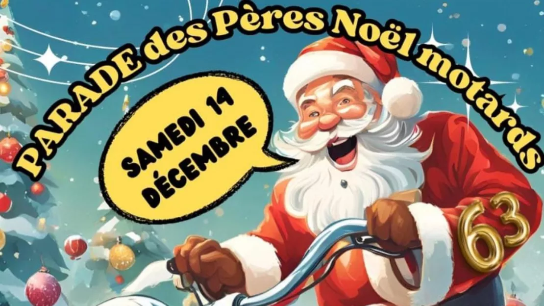 Sortie moto déguisé en père noël et mère noël