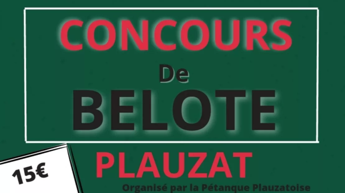 Concours de belote - Plauzat