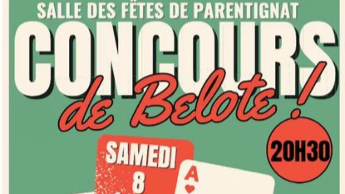 Concours Belote 8 février 2024 - Parentignat