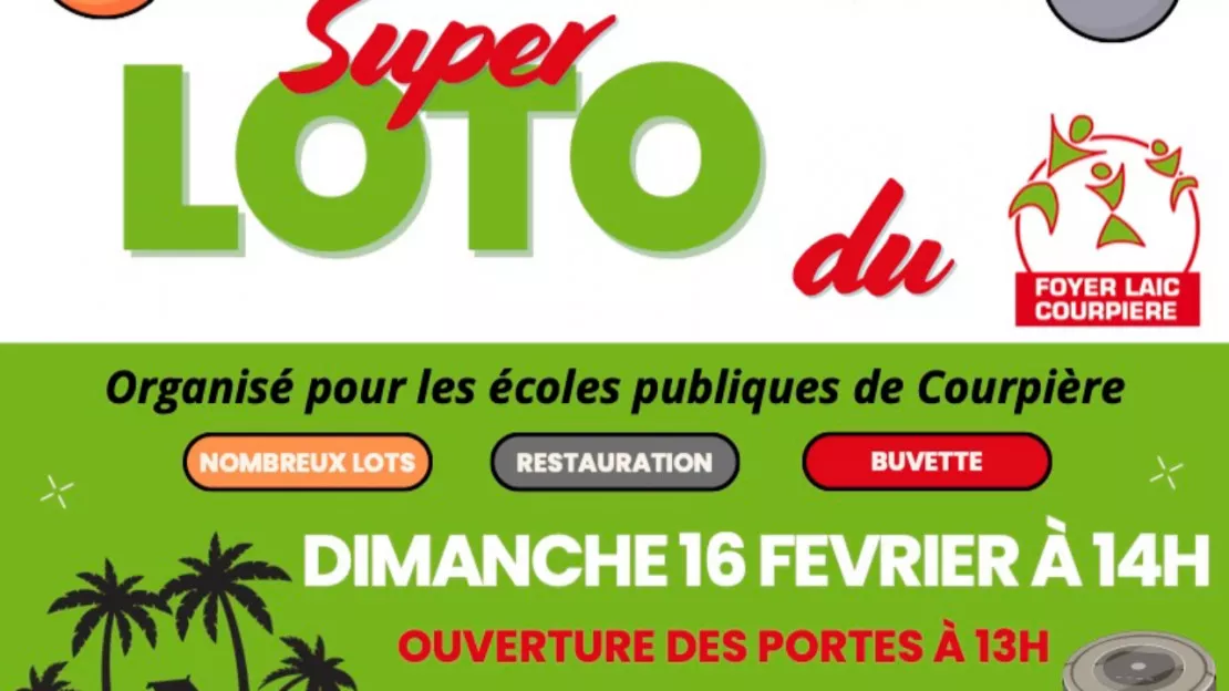 SUPER LOTO 2025 du FOYER LAIC de COURPIERE