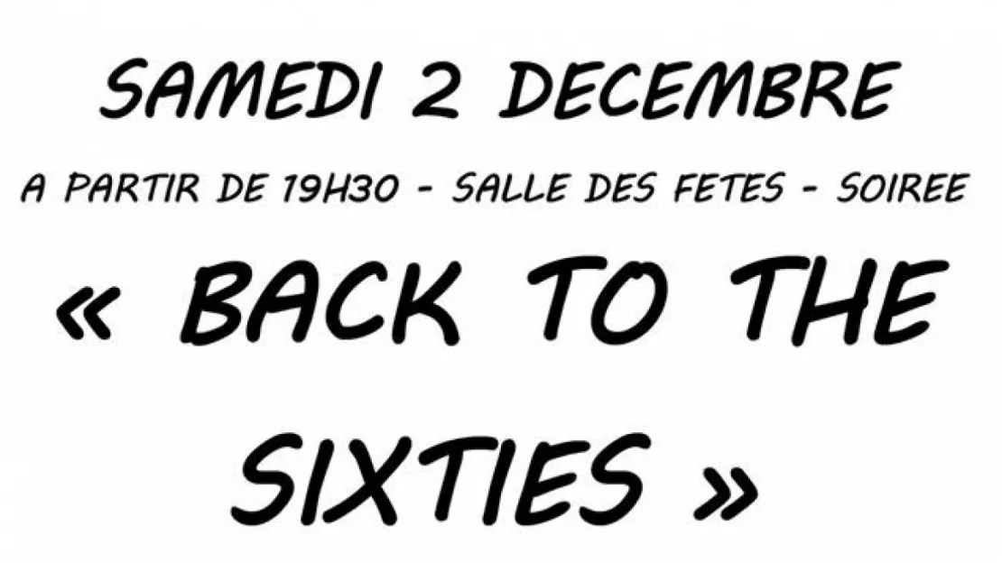 Thuret : Soirée "Back to the sixties"