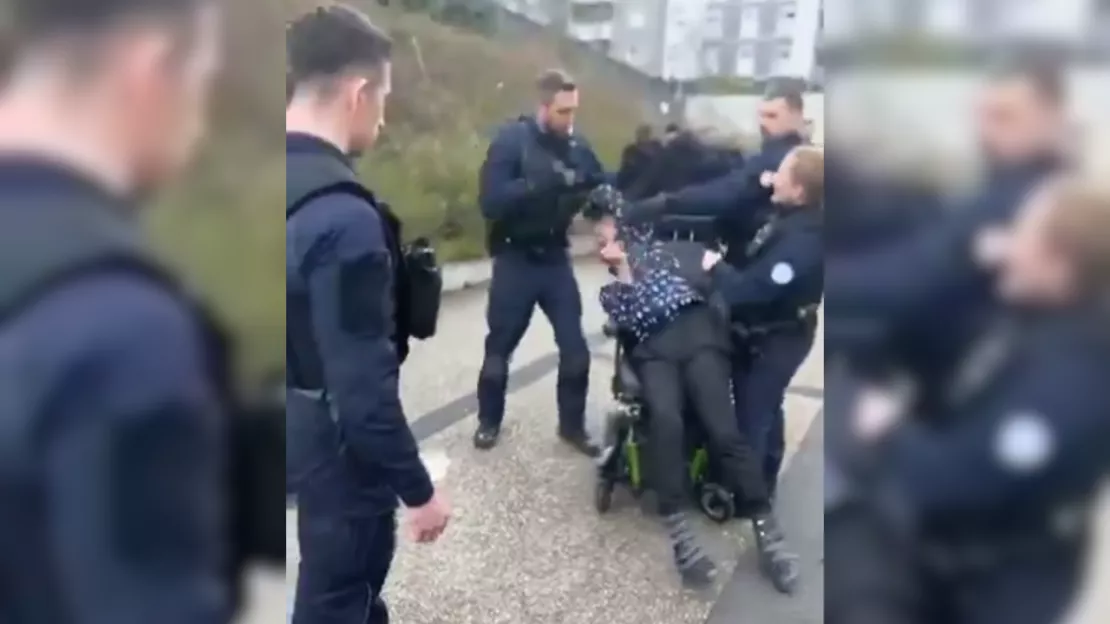 VIDÉO - Un policier filmé frappant un homme handicapé à Clermont-Ferrand